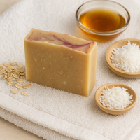Oatmeal, Coconut Milk, and Honey Soap Bar