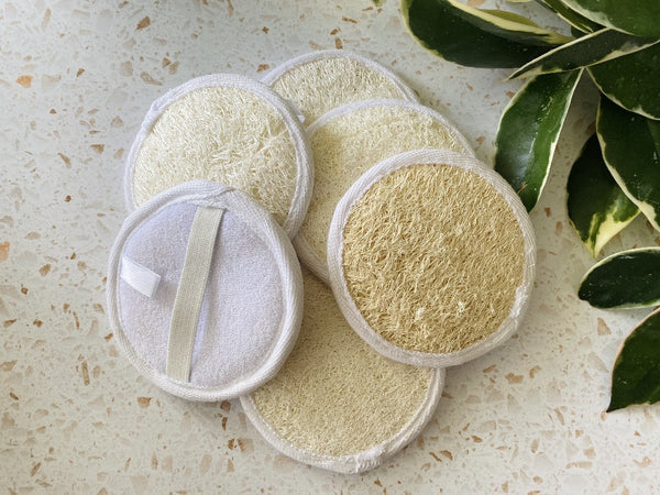 Natural Loofah Facial Pad - Naked Bar Soap Co